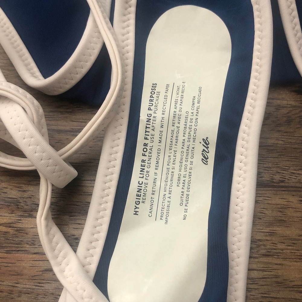 Aerie Blue and White Bikini Bottom - Picture 4 of 6